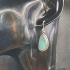 Sterling Silver Turquoise Drop Earrings Southwestern Boho Dangle Statement