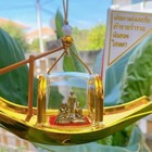 Sacred Thai Buddha Amulet Golden Junk Ship   3 Wealth Bringing Arhats For Hang