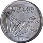 2007 Platinum American Eagle  10 Ngc Ms70 Brown Label