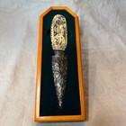 Sitting Bull Decorative Knife Wall Display Resin Faux Stone Blade Framed Art