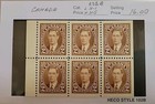 Canada  232b Stamp Booklet Pane Block Mnh mlh   Kgv Vf Og