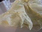 Vtg Yellow Party Dress Lace Frilly Fussy Pageant Pleats Stars For Girls 3t