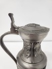 Vintage Sks Zinn Stein Pewter Wine Harvest Pitcher With Lid Carafe Wine Jug