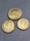 1957 58  50 Ptas 1957 58  25 Ptas 1957 59  5 Ptas Spanish Coin Lot