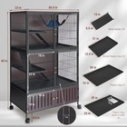 60  Metal Ferret Cage With Ramps Storage Cabinet Chinchilla Pet Crate Furniture