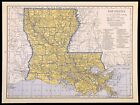 Ca1939 Louisiana Railroad Map Original Atlas Map Depot Towns Ic Rr Historic