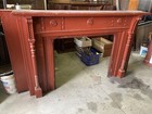   Antique Carved Sycamore Fireplace Mantel   91 5 X 96 25 42  Opening   Salvage