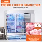Vevor Commercial Freezer 60 42 Cu ft Reach In Upright Freezer 3 Doors 12 Shelves