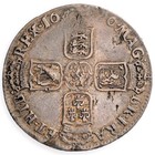 1696 William Iii Silver Shilling England Milled Coin 12d First Bust British 11a