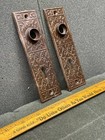 Set Antique Vintage Eastlake Backplates Doorknob Escutcheon Lockwood Cairo halfa