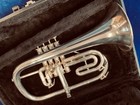 Vintage York Flugelhorn - 4 Valve In Silver Plate - Ships Free
