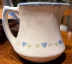 Vtg Jeanne Koch Amish Ceramic Pottery Large Pitcher Hand Painted 1992 Folk Art