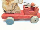 Vintage Fisher Price Merry Mutt   473 Wood Pull Toy - Works 