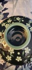 Vintage Korean Celadon Vase Porcelain Beautiful White Flowers