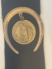 Antique Horse Shoe Ribbon Yellow Gold Filled Pocket Watch Fob 6  X 2 7 8         