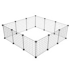 12 Panel Pet Playpen Metal Crate Fence Kennel Exercise Pen Small Animal Cage 
