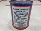 Vintage Wanda Outboard Motor Oil Metal Can  1 2 Pint Cato Oil   Grease Comp  Ok