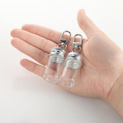 10pcs Mini Glass Bottles With Lids   Keychains For Diy Crafts 7ml