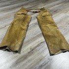 Handmade Leather Chaps Side Zip Adjustable 34-38 W X32 Men Cowboy Trail Rodeo