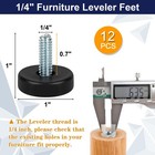 1 4  Thread Furniture Feet Levelers  12 Pcs Adjustable 1 4 -20  Black 