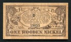 1938 1 One Wooden Nickel Northwest Territory 150 Anniversary Portsmouth  Oh