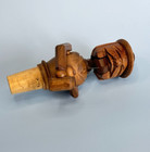 Hand Carved German Wooden Brewer Animated Bottle Stopper