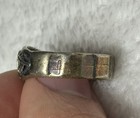 Original  German Ww1 ww2 Iron Cross Ring Size 11 Sterling Silver Oak Leaves