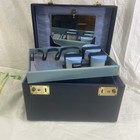 Vintage Shortrip Train Case Blue With Inserts And Removable Mirror