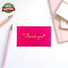 100 Little Thank You Cards Gold Heart Design Bulk Thank You Notes For All