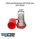 1 2  Body  2pcs  Male Ag Style Dust Caps Hydraulic Quick Couplers Bobcat Skid 