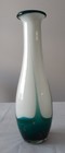 Vintage Mcm Hand Blown Art Glass Tall Vase