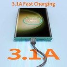 2-pack 3a Usb-c Fast Charger For Iphone 15  Samsung Galaxy S22  6 6ft