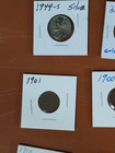  62  Lot Of 25  Coins In 2x2 Halves Nickels Quarters  Pennie  Gold -  Silver