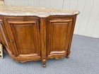 67797 Century French Provincial Marble Top Buffet In Rich Cherry Finish