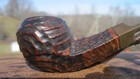 Gbd Concorde 549 Made In France  Bent Carved Bulldog Smopking Estate Pipe 5 5  L