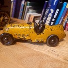 Nice Vintage Hubley Yellow Cast Iron 1920 s   5  Race Car