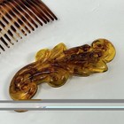 Vintage Tortoise Shell Hair Comb Clip Retro Amber Lot Ornate Accessories