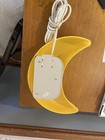 Ikea Plastic Yellow Moon Shape Blow Mold Wall Lamp Night Light Cord   Switch 12   