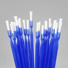100 Pcs Dental Disposable Micro Applicator Brush Bendable Long Shank Blue