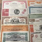 Lot  20 Canceled Stock Certificate Vintage 1930s To 1970s Railroad Manufacturing