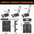 Folding Hand Truck  Foldable Moving Dolly Cart With Wheels 500lbs Heavy Duty    