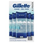Gillette Cool Wave Clear Gel Men s Antiperspirant And Deodorant  3 8 Oz   5 Pk 