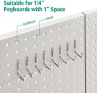 Rectangular Metal Pegboard Kit For Wall Storage  Rust And Scratch Resistant