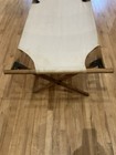 Vintage  Usa Wood Frame canvas Folding Cot 78x27 1 2