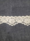 Vintage Ivory Stretch Floral Scalloped Lace Trim 1 75  Wide  246 Yard Pfd Lot 95