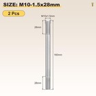 2 Pcs Double End Threaded Stud Screw M10 X 160mm 304 Stainless Steel Silver