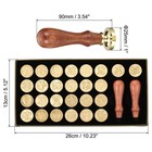 Alphabet Wax Seal Stamp Kit 26letters A-z Sealing Wax Stamp With 2 Handle