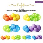 Partyaire 18  Reusable Pvc Balloon Arch  28 Pc_rainbow Samedayship  