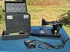Vintage 1947 Singer Feather Light Sewing Machine Model 221 With Case   Access 