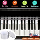 Color Piano Keyboard Music Note Full Set Stickers Clear   Removable For 61 88key